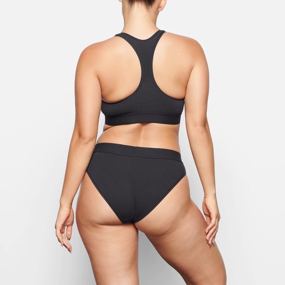Skims Black Cotton Jersey Racerback Bra!! - Picture 4 of 8